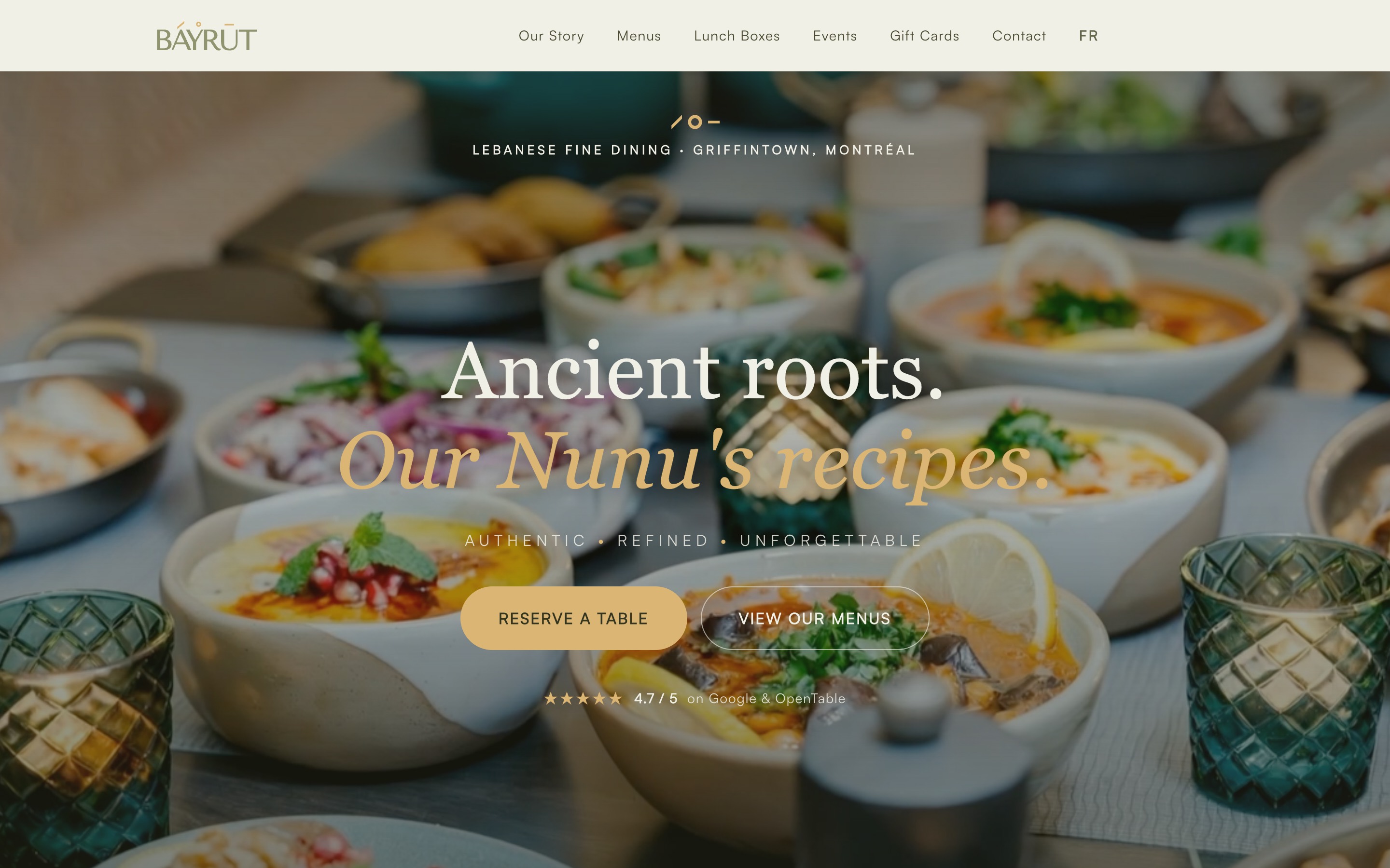 Bayrut, website build by JADX